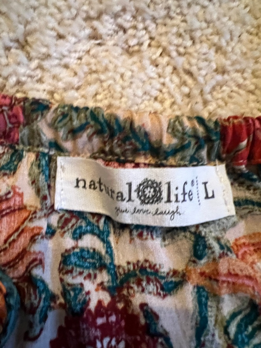 NATURAL LIFE Floral Midi Dress in Teal, Pink, Rust - Picture 7 of 9